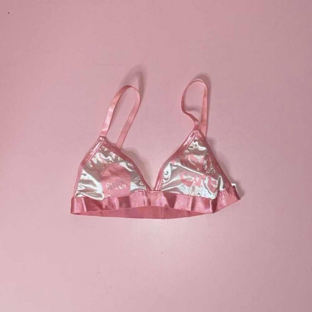 Sugar Thrillz Miso Cute Pink and White Bra Top